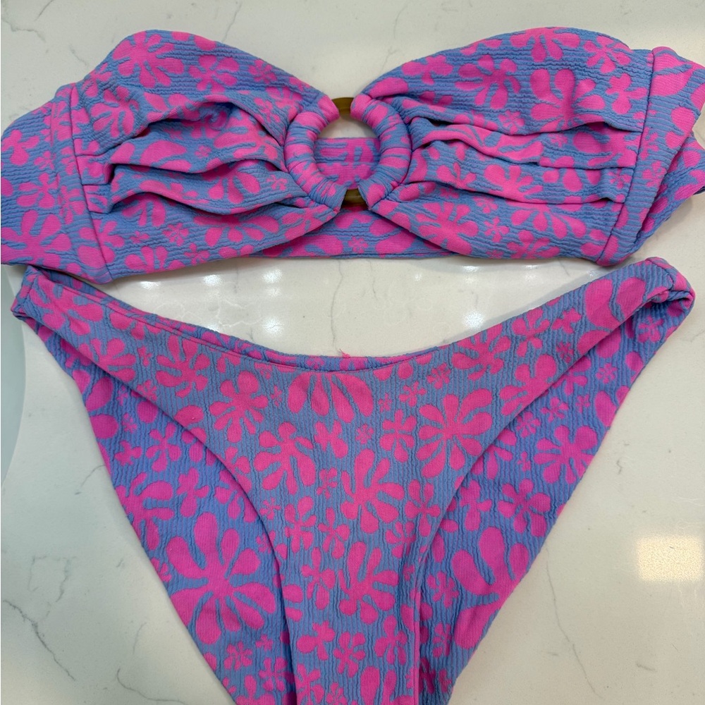 Kulani Kinis Pink and Blue Floral Bikini